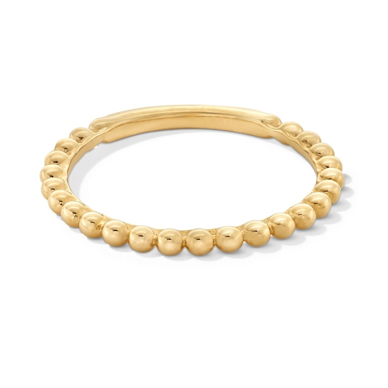 1.6mm Polished Bead Stackable Anniversary Band in 10K Gold