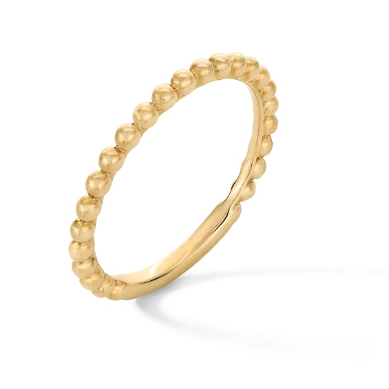 1.6mm Polished Bead Stackable Anniversary Band in 10K Gold