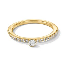 1/4 CT. T.W. Diamond Bezel-Set Stackable Anniversary Band in 10K Gold