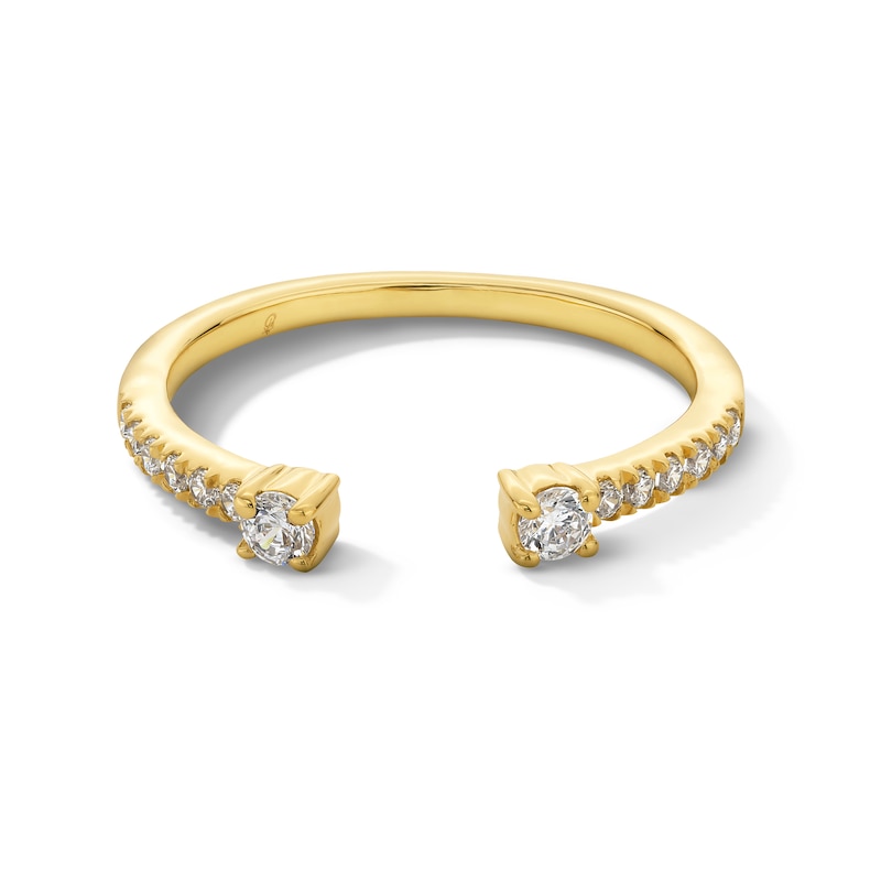 Main Image 1 of 1/4 CT. T.W. Diamond Open Shank Stackable Anniversary Band in 14K Gold - Size 7