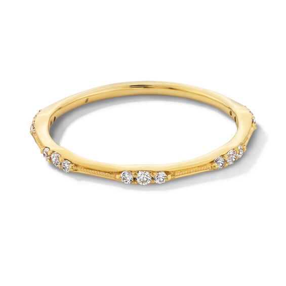 1/6 CT. T.w. Diamond Bamboo Vintage-Style Stackable Anniversary Band in 10K Gold