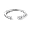 Thumbnail Image 1 of 1/4 CT. T.W. Diamond Open Shank Stackable Anniversary Band in 14K White Gold - Size 7