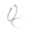 Thumbnail Image 3 of 1/4 CT. T.W. Diamond Open Shank Stackable Anniversary Band in 14K White Gold - Size 7