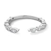 Thumbnail Image 1 of 1/2 CT. T.W. Marquise and Round Diamond Alternating Open Shank Stackable Anniversary Band in 14K White Gold - Size 7