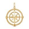 Thumbnail Image 1 of Openwork Compass Necklace Charm in Solid 10K Gold