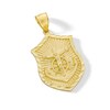 Thumbnail Image 1 of Diamond-Cut Maritime Crucifix Shield Necklace Charm in Solid 10K Gold