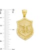 Thumbnail Image 2 of Diamond-Cut Maritime Crucifix Shield Necklace Charm in Solid 10K Gold