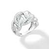 Thumbnail Image 1 of Twist Rope Chain Link Ring in Semi-Solid Sterling Silver - Size 7.75