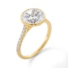 Thumbnail Image 3 of 3-1/5 CT. T.W. Certified Lab-Grown Diamond Bezel-Set Engagement Ring in 14K Gold (F/VS2)