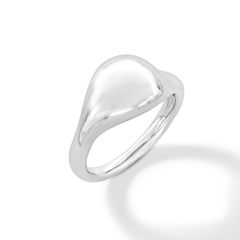 Main Image 1 of Domed Ring in Solid Sterling Silver - Size 7