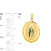 Thumbnail Image 2 of Virgin Mary Oval Medal Necklace Charm in Solid 14K Gold