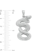 Thumbnail Image 2 of Textured Snake Necklace Charm in Solid Sterling Silver