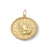 Thumbnail Image 1 of Praying Hands Rope-Textured Frame Medallion Necklace Charm in Solid 10K Gold