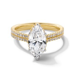 2-1/2 CT. T.W. Marquise-Cut Certified Lab-Grown Diamond Double Row Shank Engagement Ring in 14K Gold (F/VS2)