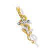 Thumbnail Image 1 of Diamond-Cut 3D Snake and Dagger Necklace Charm in Solid 10K Two-Tone Gold