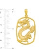 Thumbnail Image 2 of Diamond-Cut Openwork Dragon Necklace Charm in Solid 14K Gold