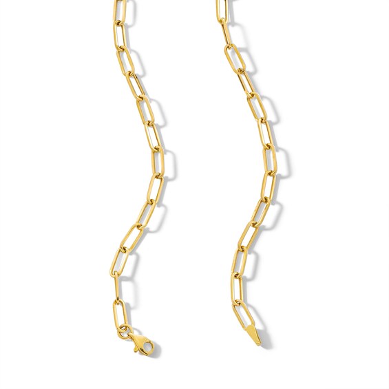 Heart and Key Charm Necklace in Hollow 14K Gold