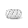 Thumbnail Image 1 of Sculpted Ribbed Dome Ring in Solid Sterling Silver - Size 7