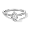 Thumbnail Image 1 of 1/2 CT. T.W. Pear-Shaped Diamond Frame Engagement Ring in 14K White Gold
