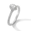 Thumbnail Image 3 of 1/2 CT. T.W. Pear-Shaped Diamond Frame Engagement Ring in 14K White Gold