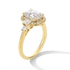 Thumbnail Image 3 of 3-1/3 CT. T.W. Emerald-Cut Certified Lab-Grown Diamond Frame Collar Engagement Ring in 14K Gold (F/VS2)