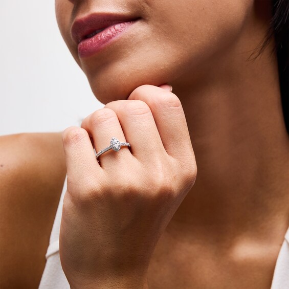 1/2 CT. T.w. Marquise-Cut Diamond Frame Engagement Ring in 14K White Gold
