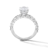 Thumbnail Image 4 of 4 CT. T.W. Oval and Round Certified Lab-Grown Diamond Alternating Shank Bridal Set in 14K White Gold (F/VS2)