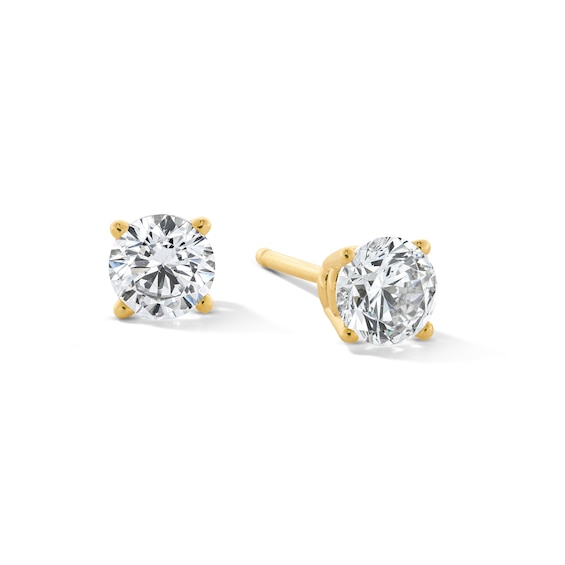 1/2 CT. T.w. Diamond Solitaire Stud Earrings in 10K Gold