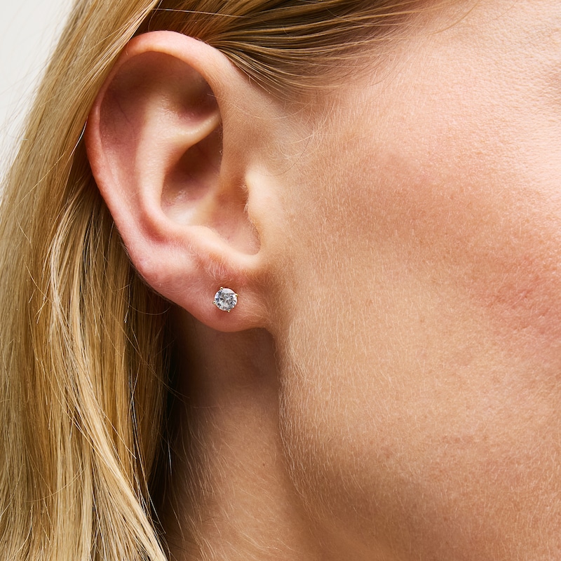 Main Image 2 of 1/2 CT. T.W. Diamond Solitaire Stud Earrings in 10K Gold