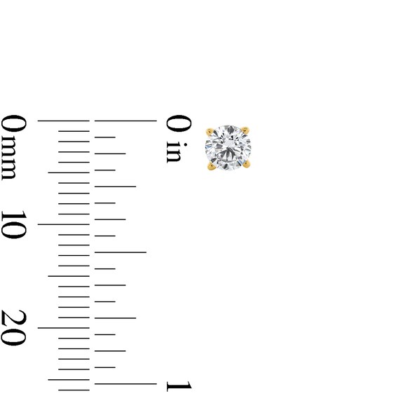 1/2 CT. T.w. Diamond Solitaire Stud Earrings in 10K Gold