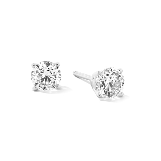 1/2 CT. T.w. Diamond Solitaire Stud Earrings in 10K White Gold