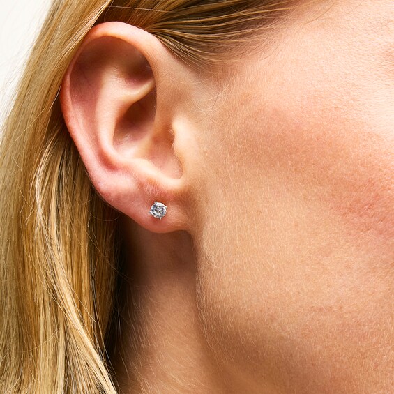 1/2 CT. T.w. Diamond Solitaire Stud Earrings in 10K White Gold