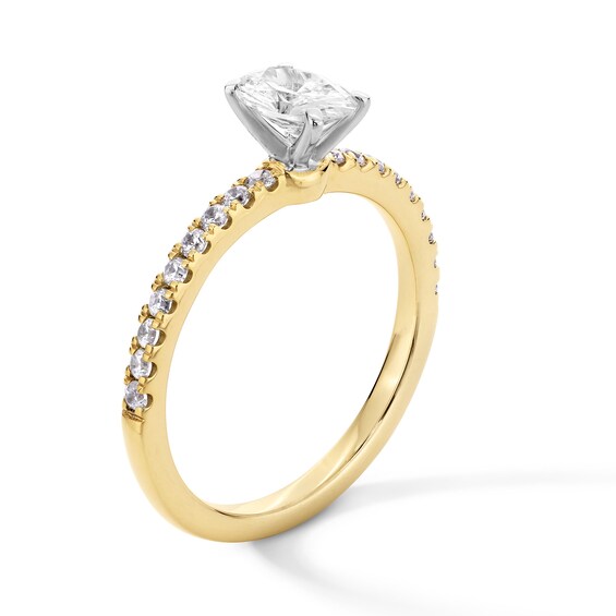1 CT. T.w. Oval Certified Lab-Grown Diamond Engagement Ring in 14K Gold (F/Si2)