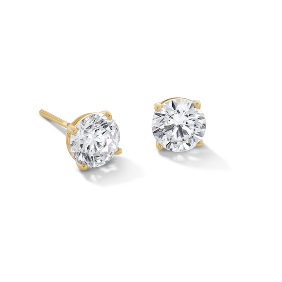 2 CT. T.w. Certified Lab-Grown Diamond Solitaire Stud Earrings in 14K Gold (F/Si2