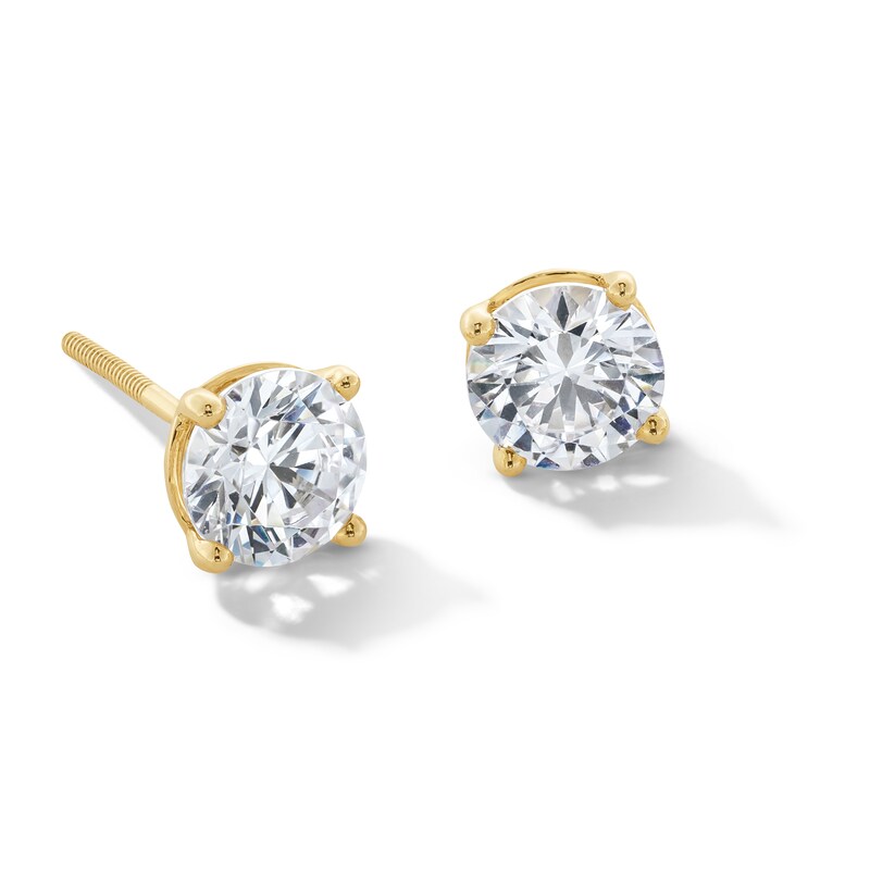 Main Image 1 of 1-1/2 CT. T.W. Certified Lab-Grown Diamond Solitaire Stud Earrings in 14K Gold (F/SI2)