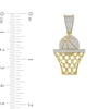 Thumbnail Image 3 of 1/5 CT. T.W. Diamond Basketball and Hoop Necklace Charm in 10K Gold