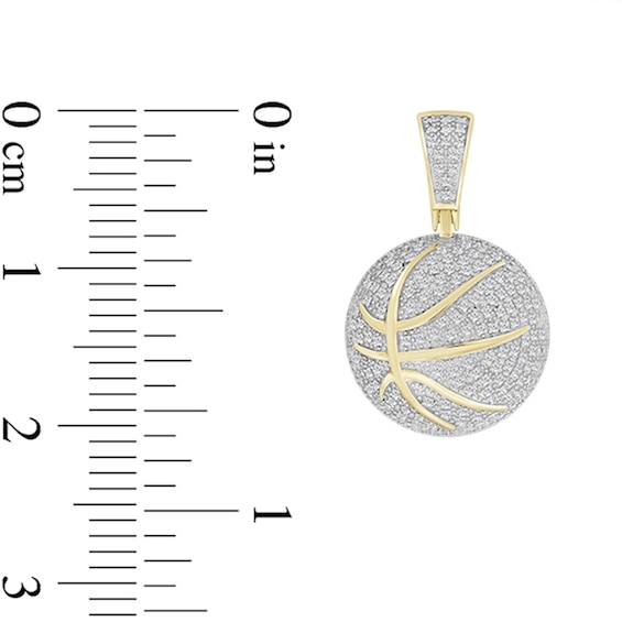 1/4 CT. T.w. Diamond Basketball Necklace Charm in 10K Gold