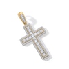 Thumbnail Image 1 of 2-1/4 CT. T.W. Certified Lab-Grown Diamond Cross Necklace Charm in 10K Gold (F/SI2)
