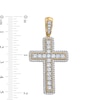 Thumbnail Image 2 of 2-1/4 CT. T.W. Certified Lab-Grown Diamond Cross Necklace Charm in 10K Gold (F/SI2)