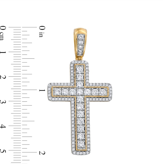 2-1/4 CT. T.w. Certified Lab-Grown Diamond Cross Necklace Charm in 10K Gold (F/Si2)