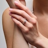 Thumbnail Image 2 of 3/4 CT. T.W. Oval Diamond Collar Seven Stone Engagement Ring in 14K Gold
