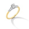 Thumbnail Image 3 of 3/4 CT. T.W. Oval Diamond Collar Seven Stone Engagement Ring in 14K Gold