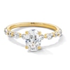 Thumbnail Image 1 of 1-1/2 CT. T.W. Oval and Round Certified Diamond Alternating Shank Engagement Ring in 14K Gold (I/SI2)