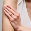 Thumbnail Image 2 of 1-1/2 CT. T.W. Oval and Round Certified Diamond Alternating Shank Engagement Ring in 14K Gold (I/SI2)