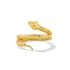 Thumbnail Image 3 of Textured Coiled Snake Ring in Hollow Sterling Silver with 14K Gold Plate - Size 7