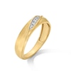 Thumbnail Image 6 of 3/8 CT. T.W. Diamond Cushion Frame Twist Wedding Ensemble in 10K Gold - Size 7 and 10