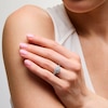 Thumbnail Image 2 of 1/2 CT. T.W. Cushion-Shaped Multi-Diamond Frame Twist Shank Engagement Ring in 14K White Gold