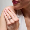 Thumbnail Image 2 of 1-1/3 CT. T.W. Princess-Cut Diamond Cushion Frame Scallop Shank Vintage-Style Engagement Ring in 14K White Gold