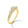 Thumbnail Image 3 of 3/4 CT. T.W. Diamond Frame Past Present Future® Bypass Multi-Row Split Shank Engagement Ring in 14K Gold