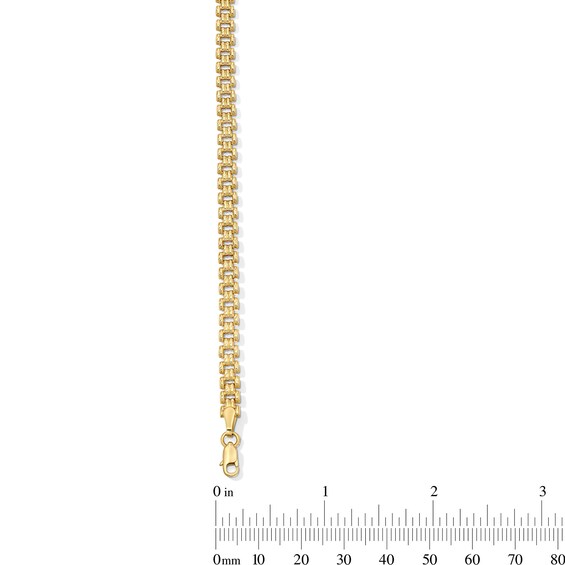 2.9mm Diamond-Cut Buckle Link Stampato Bracelet in Hollow 14K Gold - 7.5"